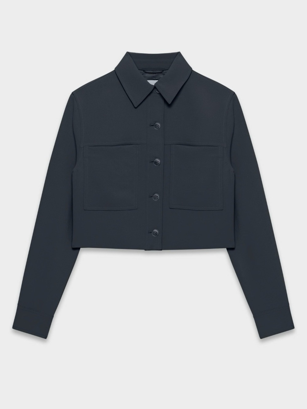 Wilfred S Little Cropped Blazer Crepette in Dark Night Navy